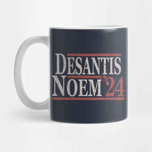 Distressed Ron DeSantis Kristi Noem 2024 by Etopix